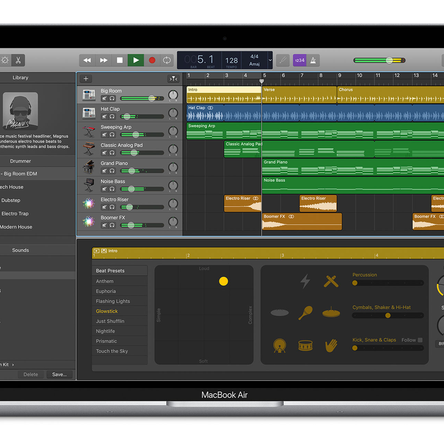 How to bring a wave file to garageband mac software